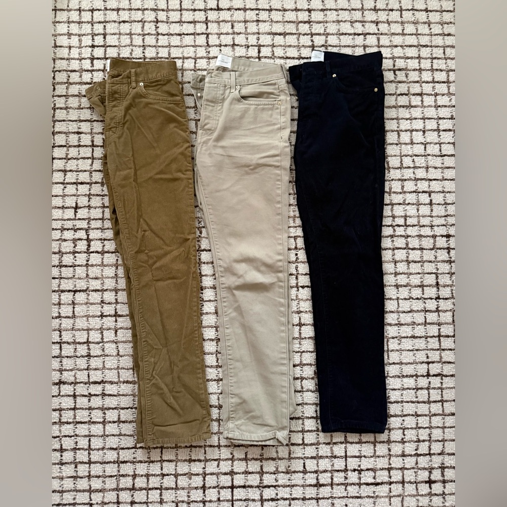 Sid Mashburn Men's Chinos in Olive, Beige, and Navy